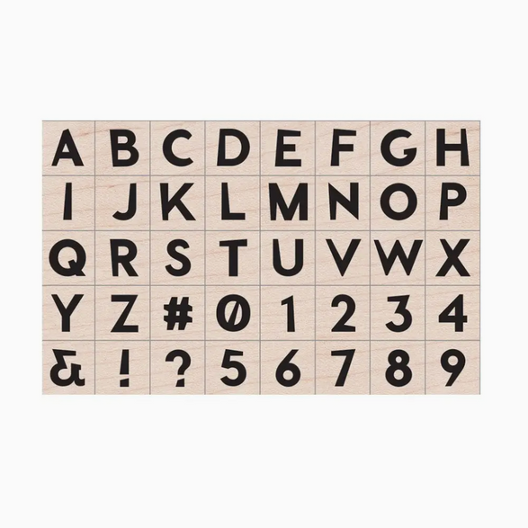 Uppercase Letters Ink and Stamp Set
