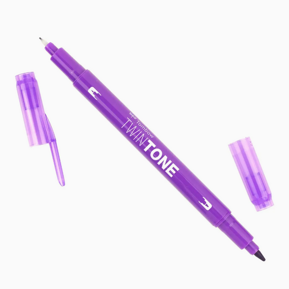 Twin Tone Dual Tip Marker Pen - 28 color options