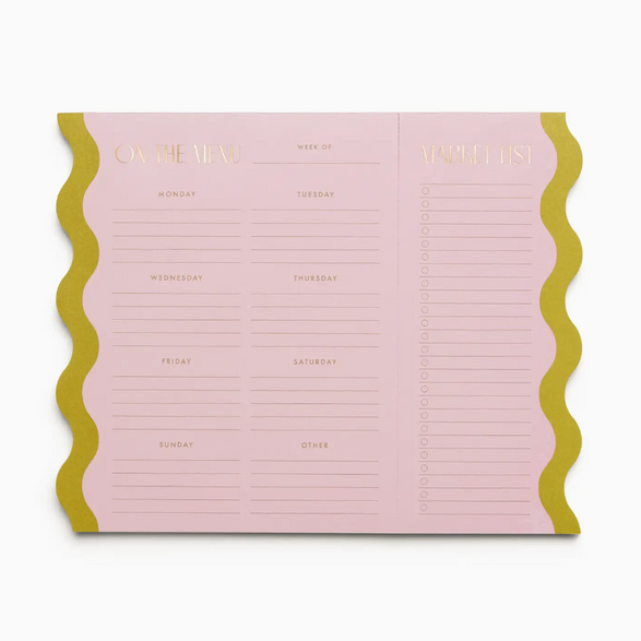 Wavy Meal Planner Notepad