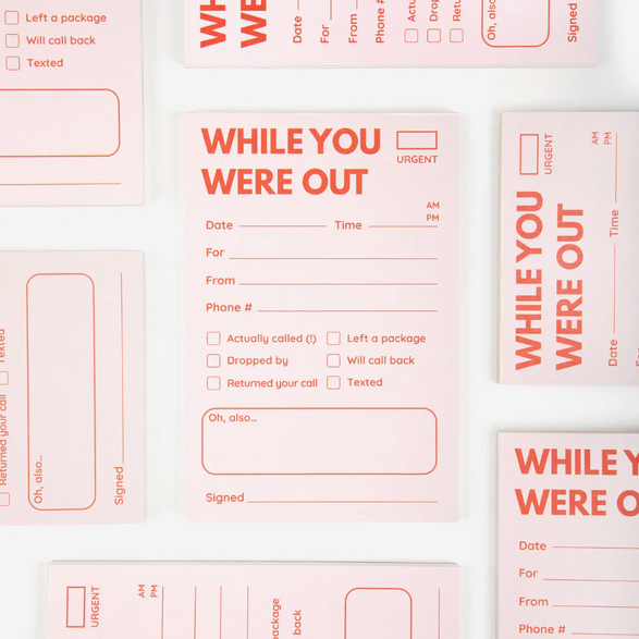 While You Were Out Notepad