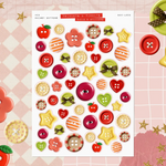 Whimsy Buttons Sticker Sheet