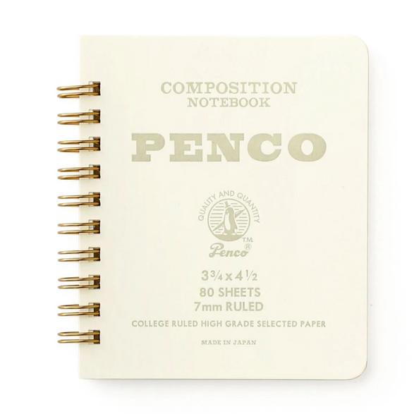 Lined Notebook: Mini Penco White