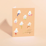 White Poodle Season's Greetings