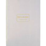 Lined Vegan Leather Notebook: White (A5)