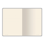 Lined Vegan Leather Notebook: White (A5)