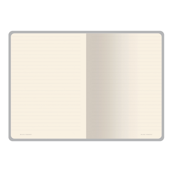 Lined Vegan Leather Notebook: White (A5)
