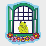 Window Frog Sticker