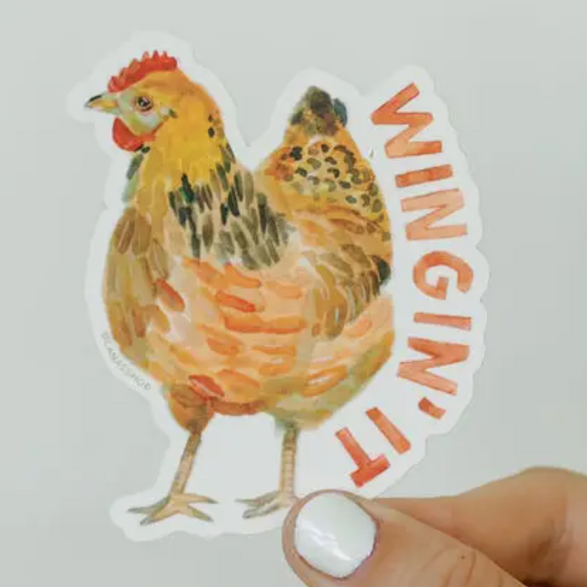 Wingin' It Chicken Sticker