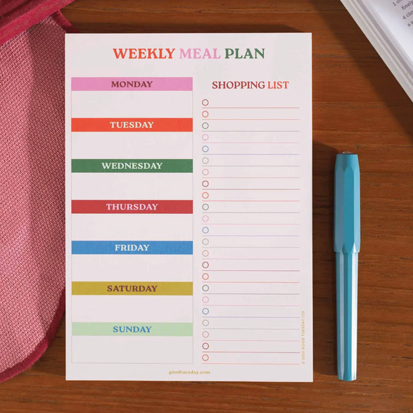 Colorful Meal Planner Notepad