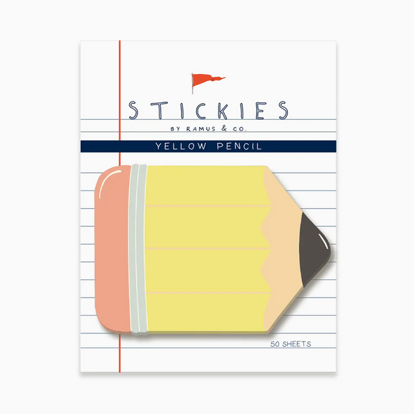 Yellow Pencil Sticky Notes