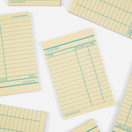 Yellow Library Card Notepad