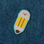 Yellow Pencil Iron On Patch