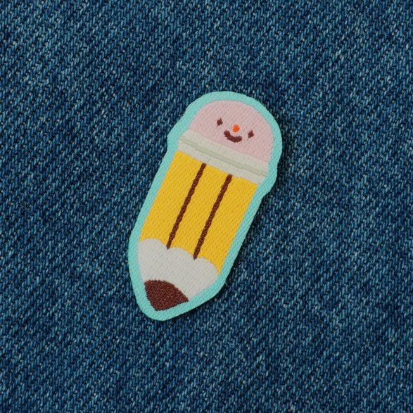 Yellow Pencil Iron On Patch