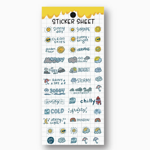 Skies 01 Planner Sticker Sheet