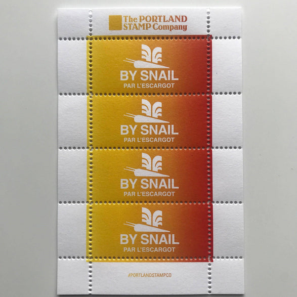 By Snail Decorative Stamps: Yellow to Red Gradient