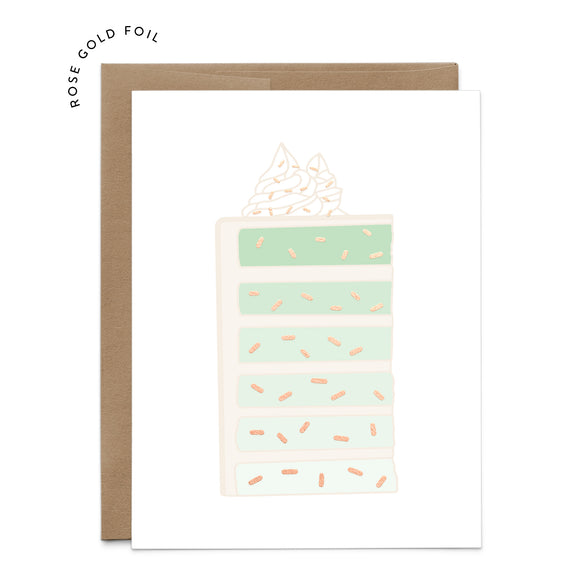 Sprinkled Slice of Cake Greeting Card