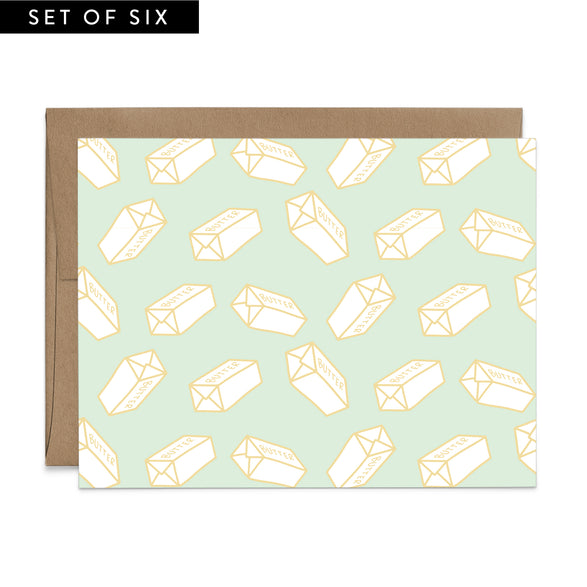 Butter on Mint Greeting Card Set