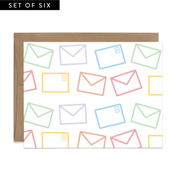 Pastel Envelopes Greeting Card Set