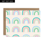Rainbows on Blush Greeting Card Set