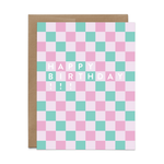 Checkered Happy Birthday