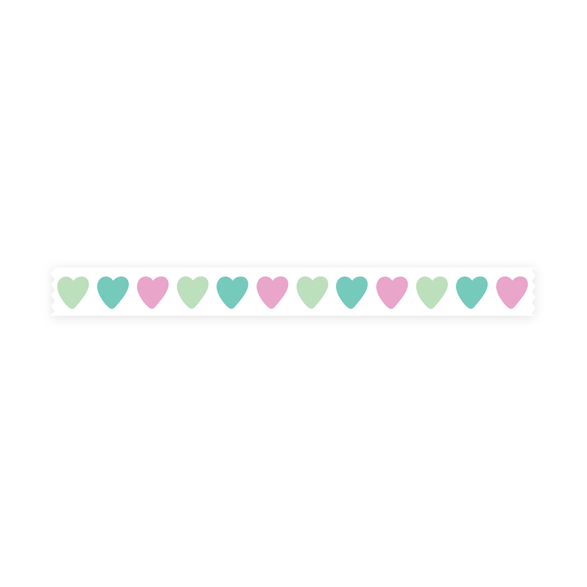 Colorful Hearts Washi Tape - 15mm