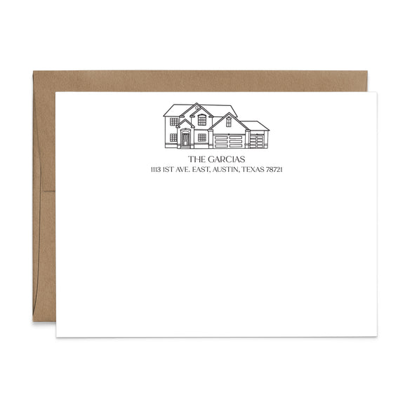 Custom Stationery: Personalized Home Portraits