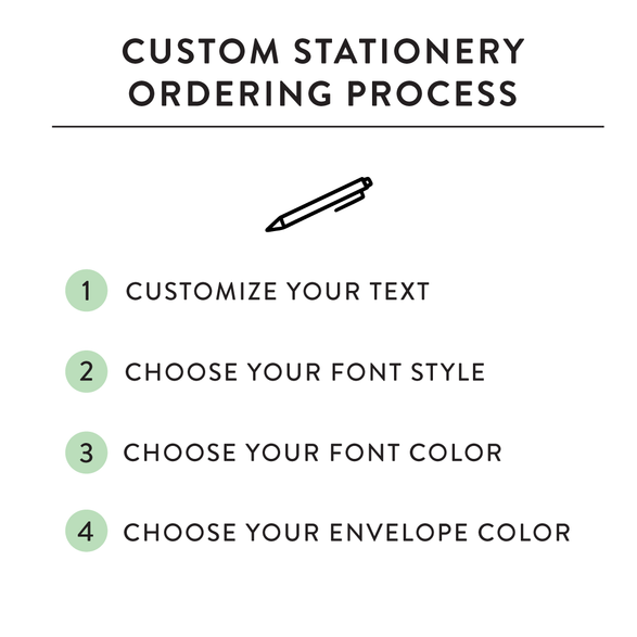 Custom Stationery: Envelope + Pen