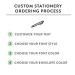 Custom Stationery: Classic Border - 14 Color Options