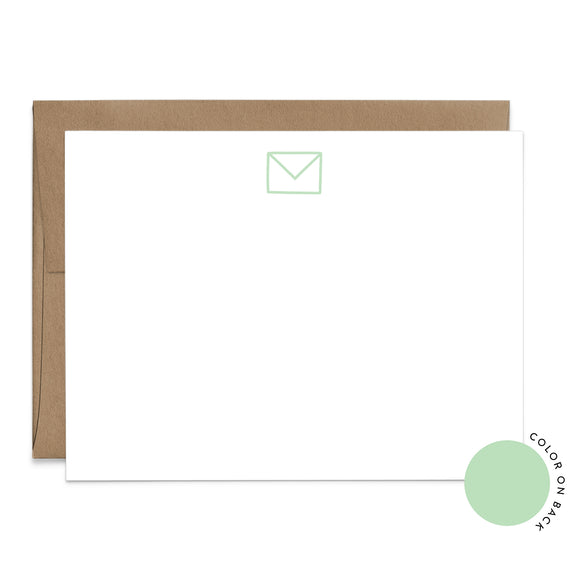 Envelope Flat Notecard: Mint