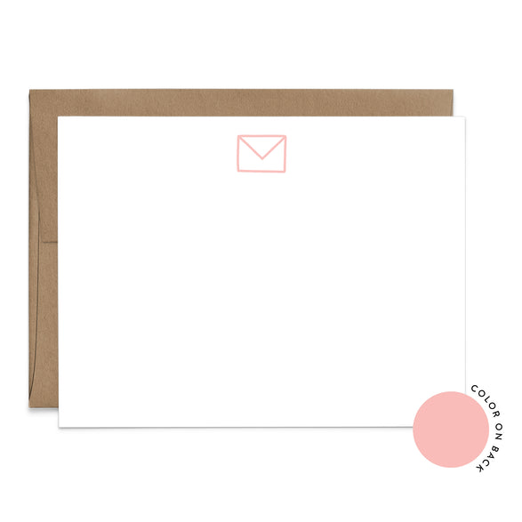Envelope Flat Notecard: Blush Pink