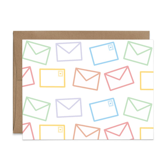 Pastel Envelopes Greeting Card