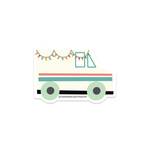 Holiday Mail Truck Vinyl Sticker