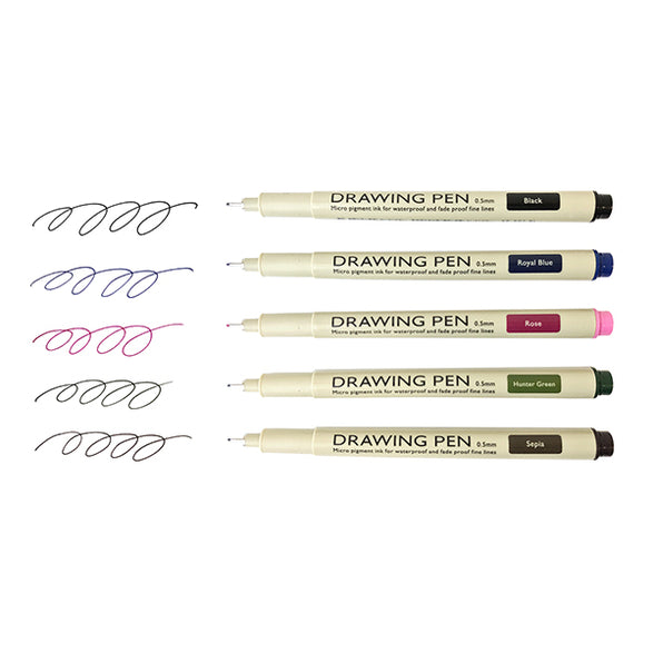 Kokuyo Drawing Pens - 5 color options