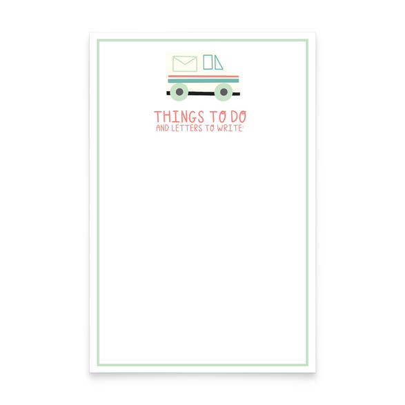 Mail Truck Notepad