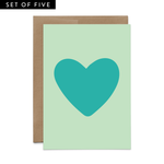 Mint + Teal Mini Heart Boxed Set
