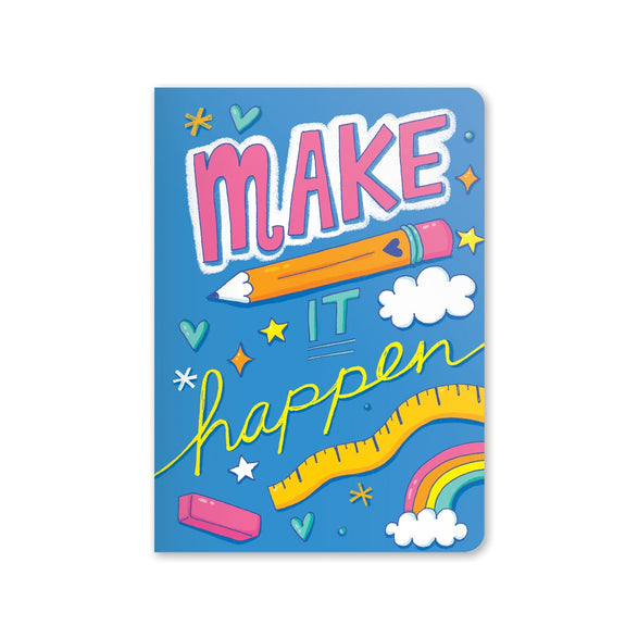 Lined Mini Notebook: Make It Happen