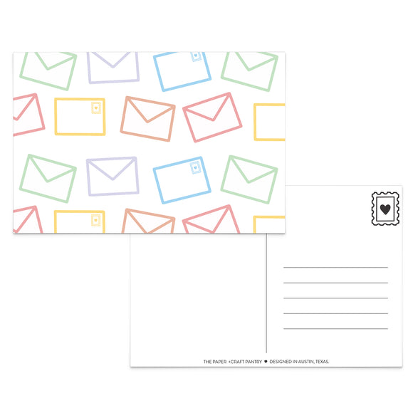 Pastel Envelopes Postcard