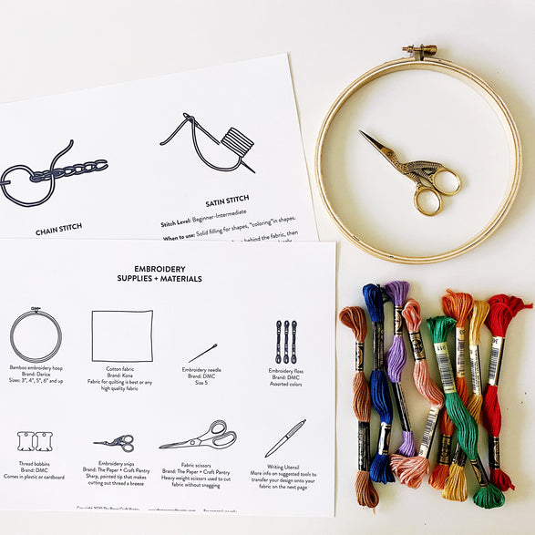 Beginners Embroidery Guide: Digital PDF File