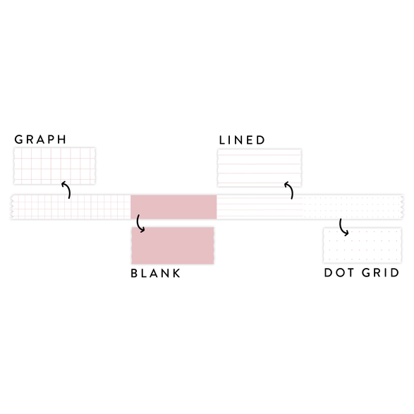 Planner Washi Tape: Pink - 25mm