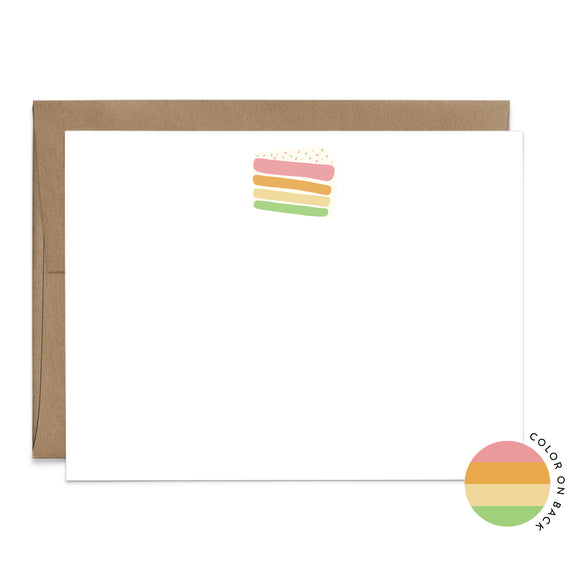 Rainbow Cake Flat Notecard