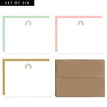 Pastel Rainbow Flat Notecard Set