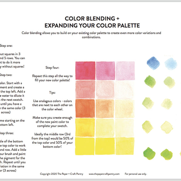 Beginners Watercolor 101 Guide: Digital PDF File