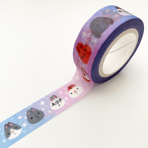 Purple Bunnies Washi Tape (15mm)
