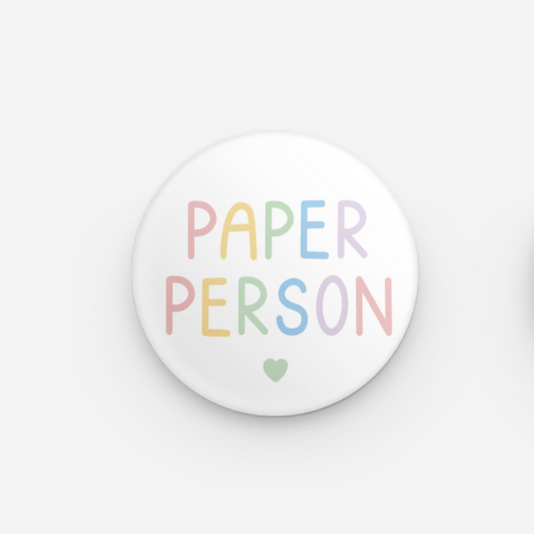 Paper Person Button