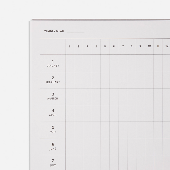 Daily Weekly Monthly Planner - Abstract Yellow