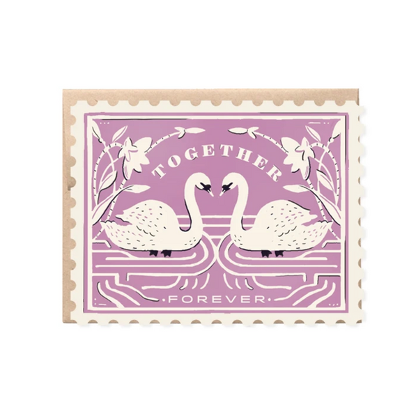 Together Forever Swans Stamp