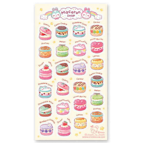 Macaron Shop Sticker Sheet