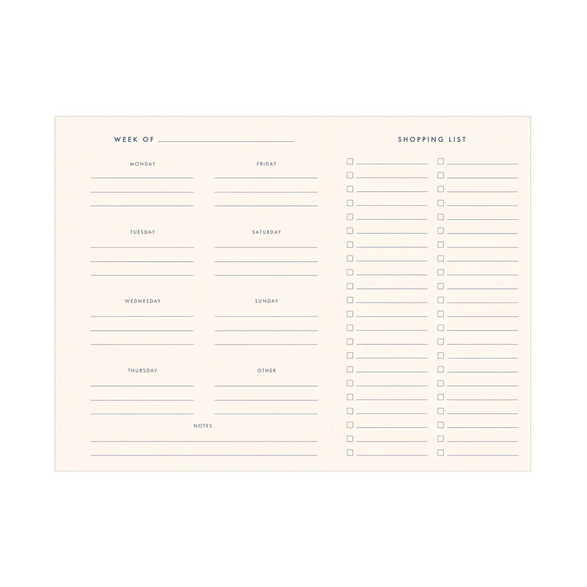 Weekly Meal Planner and Shopping List - 2 color options