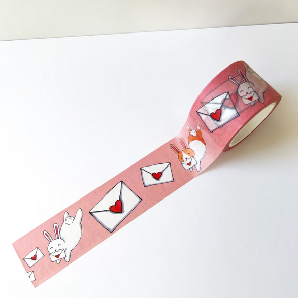Pink Bunny Mail Washi Tape (30mm)