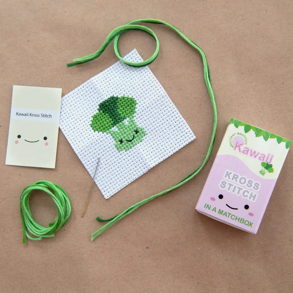 Kawaii Broccoli Mini Cross Stitch Kit